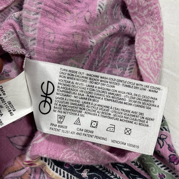 Vintage America pink floral peasant shirt with tassels women’s size M - Picture 13 of 14